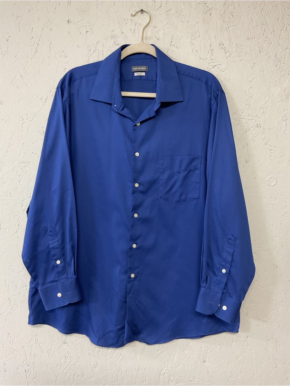 Van Heusen Men's Cobalt Blue Long-Sleeve Dress Shirt